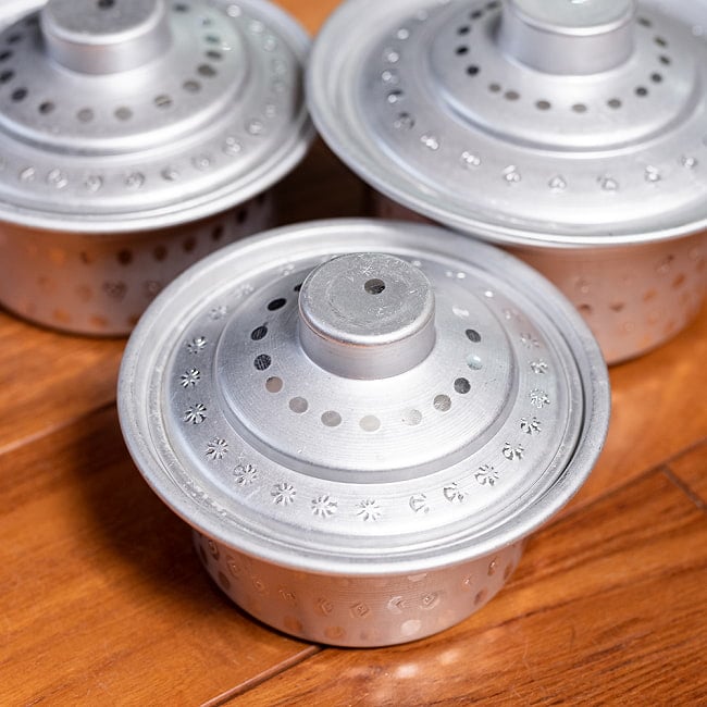 【6個セット】スタッキングができる　蓋付きアルミハンディ3点セット　軽量で省スペース！キャンプにもオススメの食器 7 - 蓋付きなので便利です