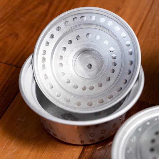 【6個セット】スタッキングができる　蓋付きアルミハンディ3点セット　軽量で省スペース！キャンプにもオススメの食器 8 - 蓋の裏面です