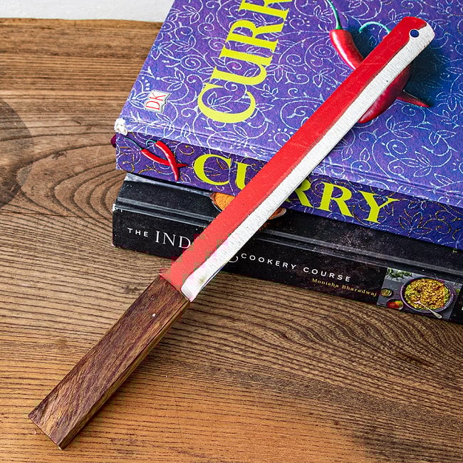 【6個セット】現地クオリティをそのまま！インドの屋台包丁  ロングタイプ 36.5cm 2 - インド現地の屋台でおなじみの包丁です。