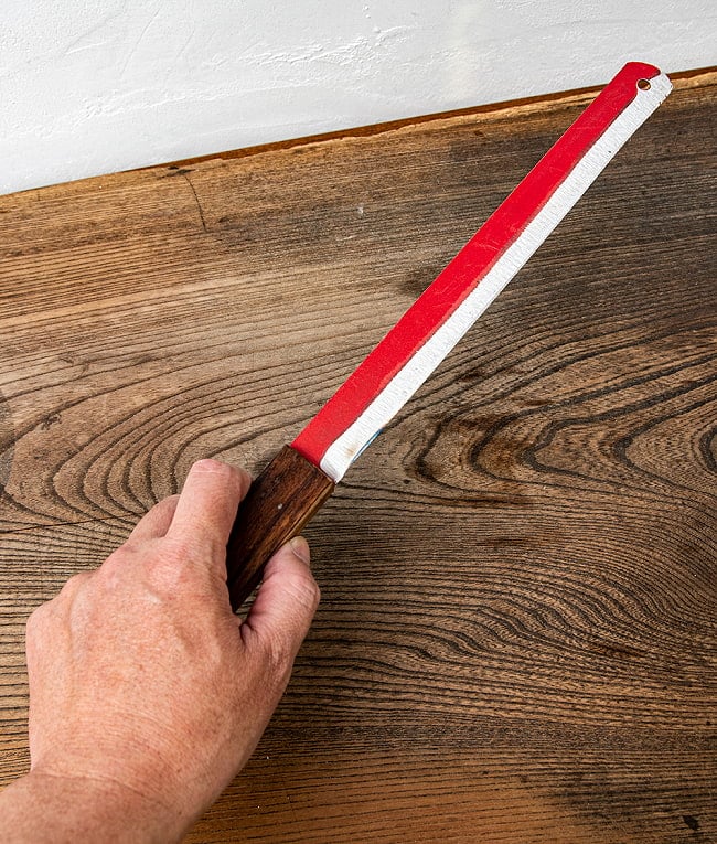 【6個セット】現地クオリティをそのまま！インドの屋台包丁  ロングタイプ 36.5cm 7 - これくらいのサイズ感になります。