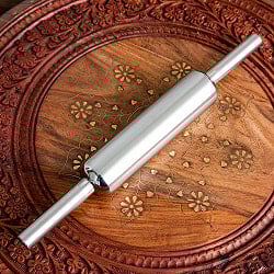 【6個セット】ステンレス製 チャパティ用麺棒　約30cm - サブ2