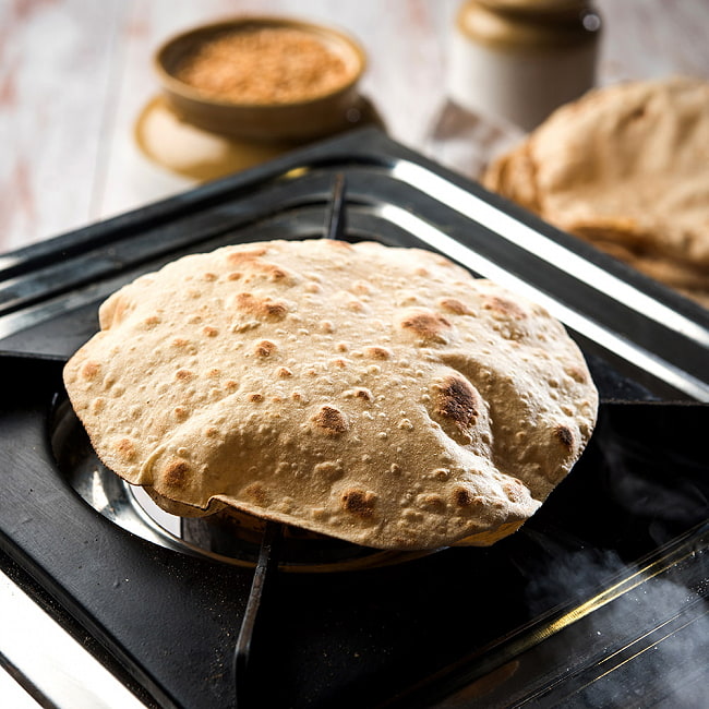 【6個セット】ステンレス製 チャパティ用麺棒　約30cm 7 - 焼きたてのチャパティは格別の味！