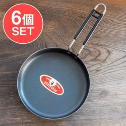 【6個セット】鋼鉄製の片手カダイ(直径約18.5cm)の商品写真