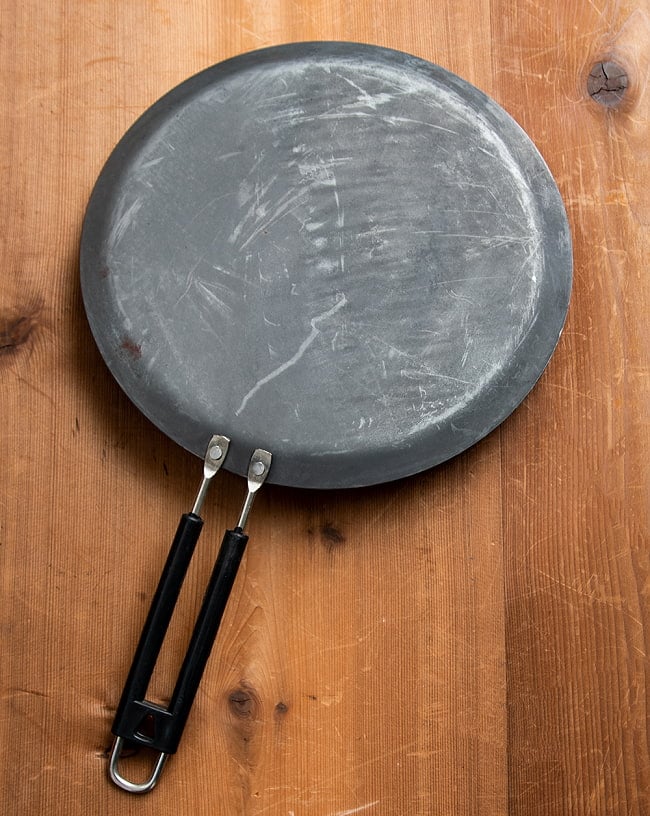 【6個セット】鉄製 ドーサタワ　ドーサ用フライパン 厚み：約2.5mm程度 直径：約27cm 6 - 裏面です。