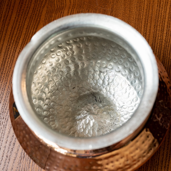 【6個セット】ハンディカダイ - インドの鍋【直径約19cm】 4 - 中はこのようになっています