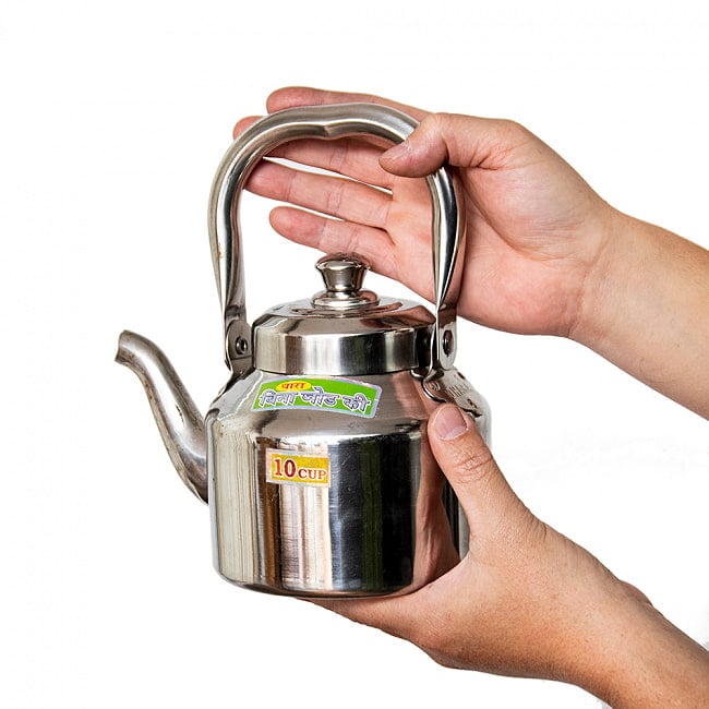 【6個セット】【チャイ10杯分くらい】レトロケトル インドのやかん 900cc程度 10 - 小さく可愛いサイズです。