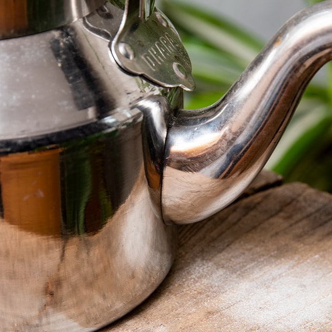 【6個セット】【チャイ10杯分くらい】レトロケトル インドのやかん 900cc程度 7 - 注ぎ口の接合部分です。