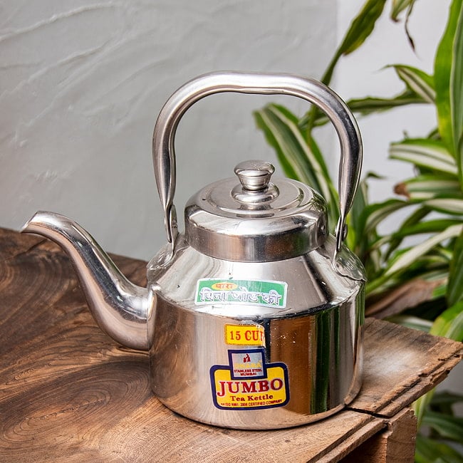 【6個セット】【チャイ15杯分くらい】レトロケトル インドのやかん 1200cc程度 3 - 見た目以上に肉厚で重みがあります。