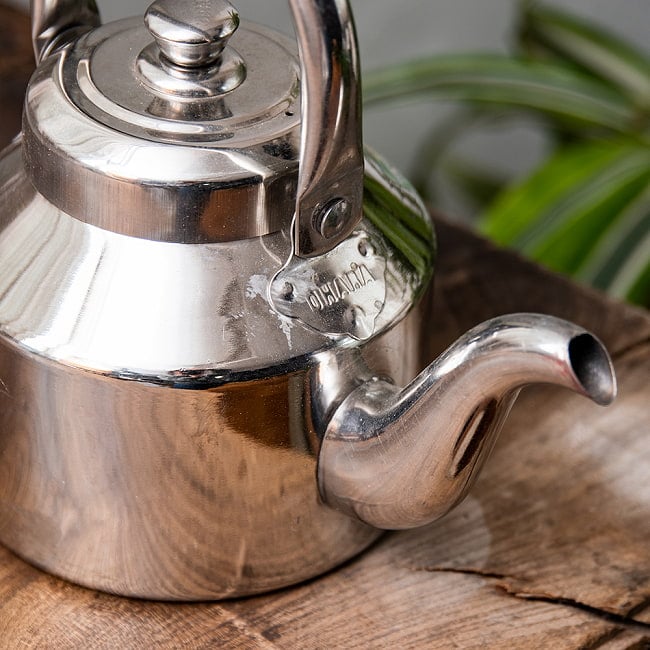 【6個セット】【チャイ15杯分くらい】レトロケトル インドのやかん 1200cc程度 4 - 注ぎ口です。