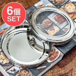 【6個セット】ミタイダバ インドのスイーツボックス 直径:18.5cm
