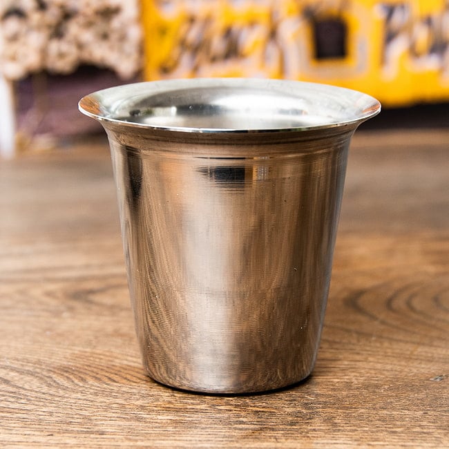 【6個セット】南インドのコーヒーカップとソーサーセット　良クオリティ〔直径:約9.5cm〕 4 - コーヒーカップの写真です