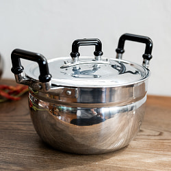 【6個セット】タイ屋台のアルミ両手鍋　タイの王室御用達　CCH (Chue Chin Hua)　クロコダイルブランド〔内径：約16cm 容量：約1600ml〕 - サブ5