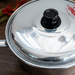 【6個セット】タイ屋台のアルミ片手鍋　タイの王室御用達　CCH (Chue Chin Hua)　クロコダイルブランド〔内径：約20cm 容量：約2500ml〕 - サブ5