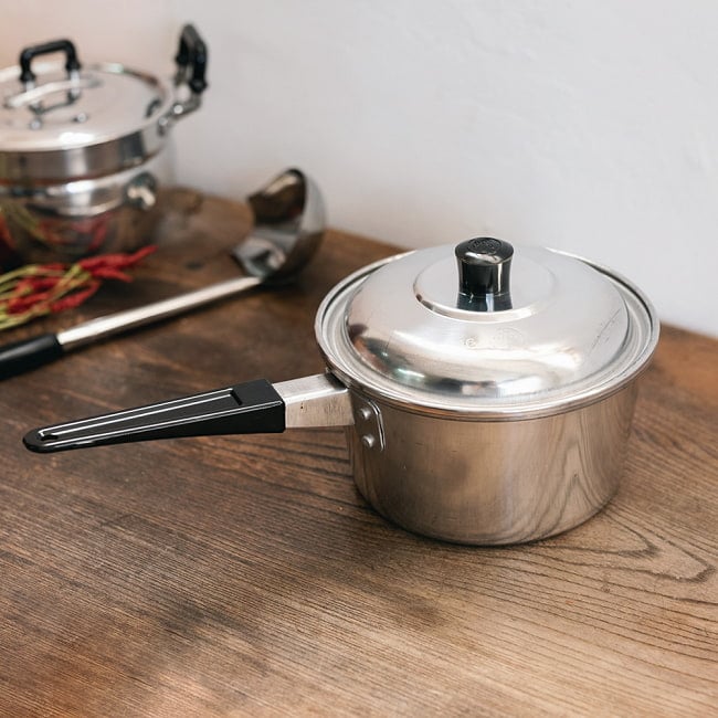 【6個セット】タイ屋台のアルミ片手鍋 アンブレラブランド〔内径:約16cm 容量:約1500ml〕 2 - リーズナブルで人気なアンブレラブランドのお鍋です。