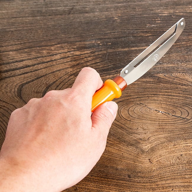 【6個セット】怪我しにくい！タイの ピーラーナイフ 【Barbarian Head】 22cm 7 - これくらいのサイズ感です。