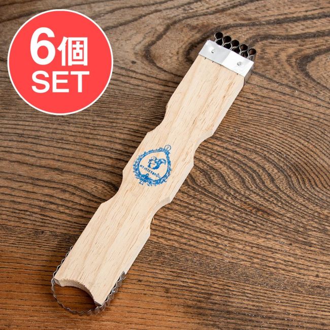 【6個セット】タイのココナッツスクレーパー 19cmの写真セット,タイ,調理器具,グレーター,おろし器,おろし金,にんじんしりしり