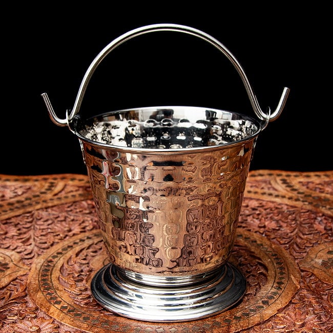 【6個セット】ステンレスのアイスペール・カレーサーバー 約400ml 2 - 全体写真です。