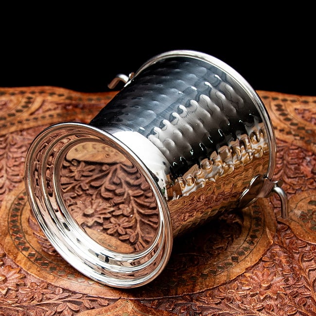 【6個セット】ステンレスのアイスペール・カレーサーバー 約400ml 6 - 側面を見てみました。