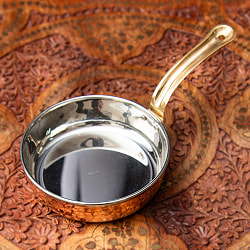 【6個セット】槌目仕上げ 銅装飾のロイヤルソースパン（約13.5cm×4cm） - サブ2