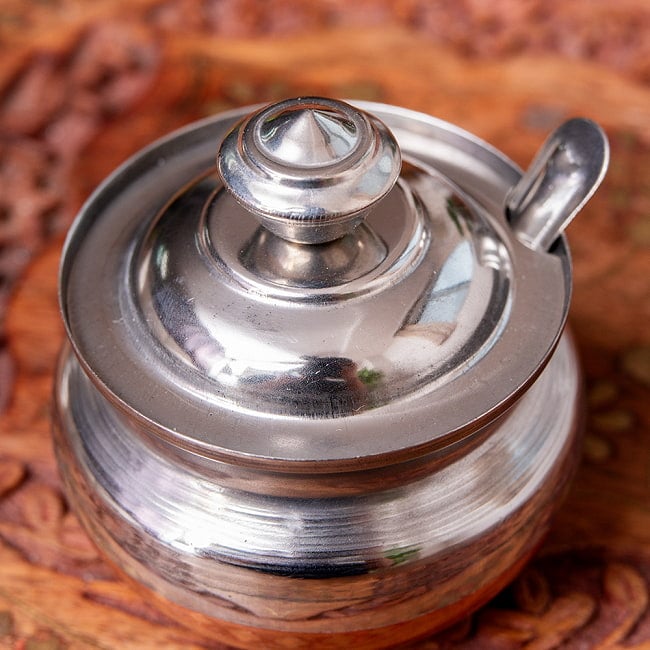 【6個セット】壺型卓上ギーポット　シュガーポット【約6.8cm　容量約100ml】 4 - 上部拡大写真です