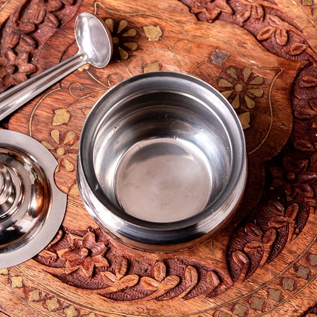 【6個セット】壺型卓上ギーポット　シュガーポット【約6.8cm　容量約100ml】 8 - 中の写真です