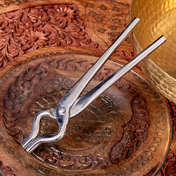 【6個セット】インドの鍋つかみ - インドの鍋　バゴーナなどへ　やっとこ〔約18cm〕 - サブ3