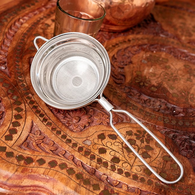 【6個セット】チャイの本場インドから 先端がじょうごになってて便利な茶こし ティーストレーナー メッシュフィルター 分解洗浄OK 12 - 本場インドから