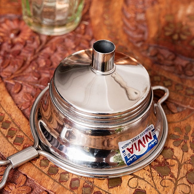 【6個セット】チャイの本場インドから 先端がじょうごになってて便利な茶こし ティーストレーナー メッシュフィルター 分解洗浄OK 13 - 拡大写真です