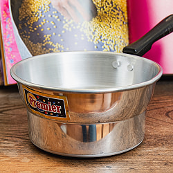 【6個セット】軽くて取り回しが便利な インドのアルミ片手鍋 チャイ煮出しなどに 直径17.5cm 1100cc程度 - サブ3