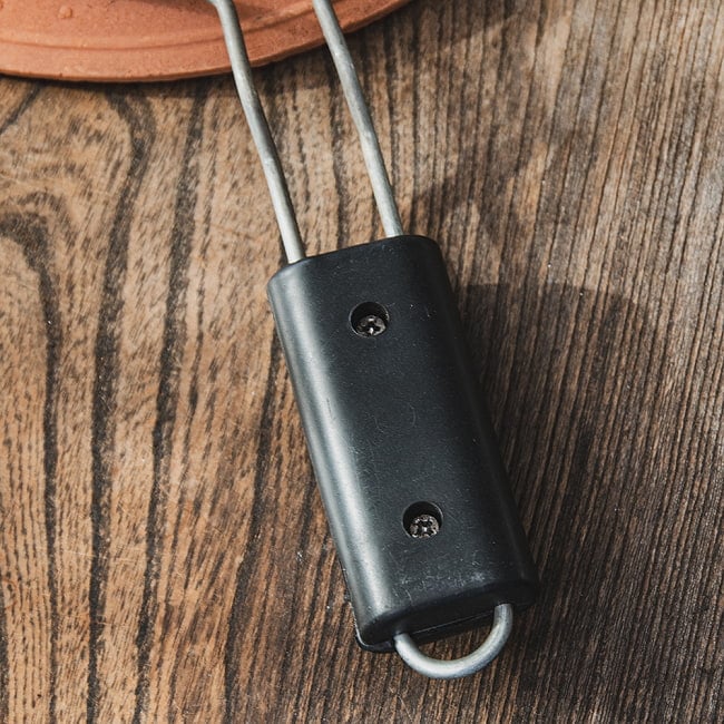 【6個セット】素焼きのチャパティパン（観賞用） 9 - 持ちての裏面です。