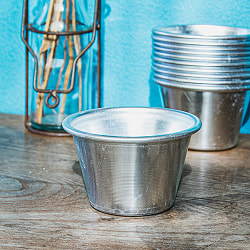 【6個セット】インドの アルミ製ミニカップ カレーやスイーツに 直径8.5cm程度 - サブ2