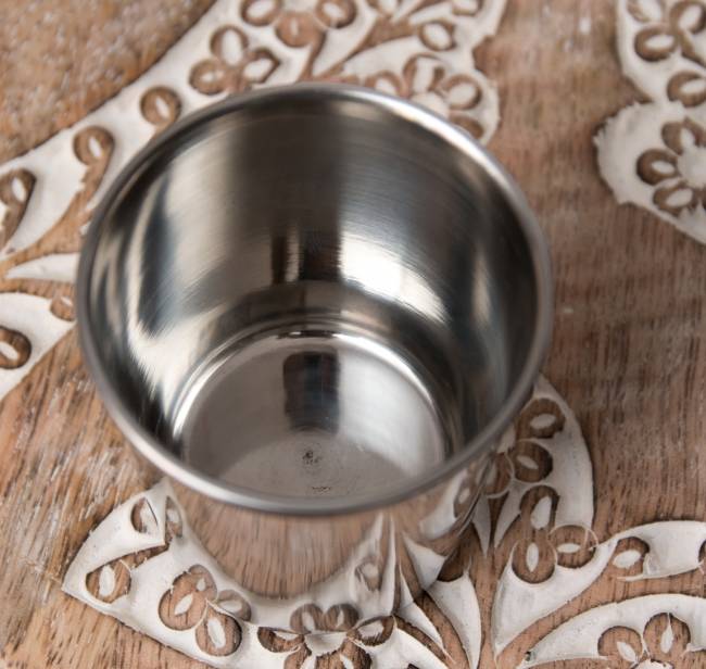 【12個セット】涼しげな音の鳴る ステンレスのチャイカップ [直径5.6cm×高さ6.5cm] 5 - 上から見たところです