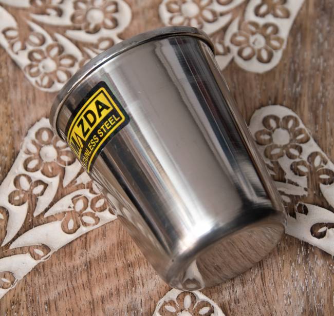 【12個セット】涼しげな音の鳴る ステンレスのチャイカップ [直径5.6cm×高さ6.5cm] 6 - 横にしてみました