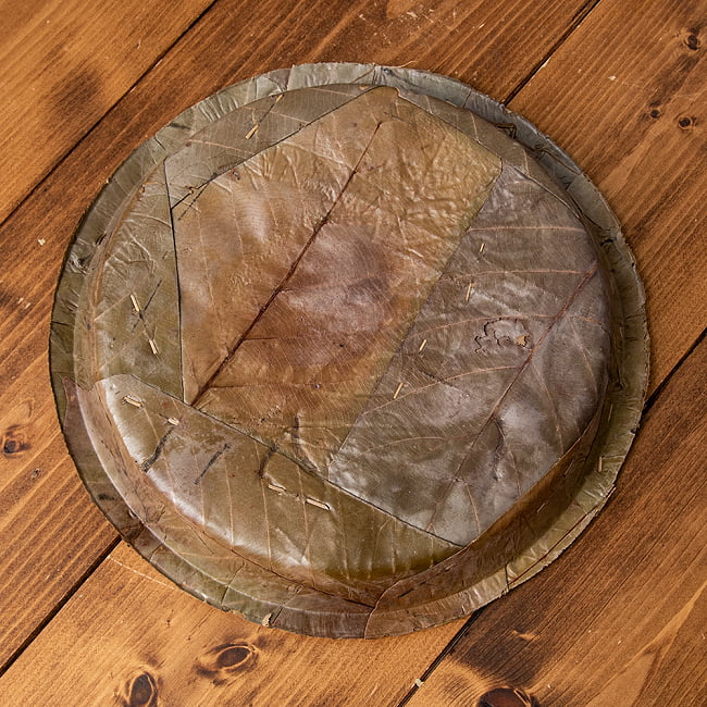 【約100枚セット】インドのリーフプレート ターリープレート 直径26.5cm 6 - 底面の様子です。