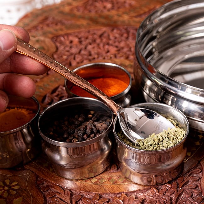 【3個セット】銅装飾槌目仕上げのスプーン[15.3cm] 6 - とても素敵なスプーンです