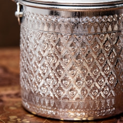 【送料無料・4個セット】タイの飾りつきエンボス・アルミジャー - 800cc - サブ3