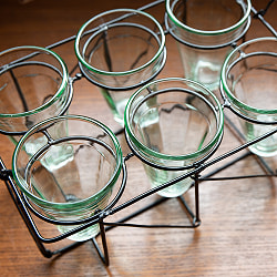 【3個セット】チャイワーラーのチャイカップホルダー - 6カップ用　ナチュラル - サブ3