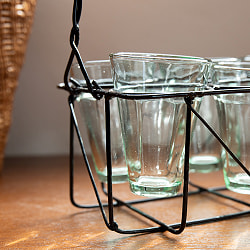 【3個セット】チャイワーラーのチャイカップホルダー - 6カップ用　ナチュラル - サブ4