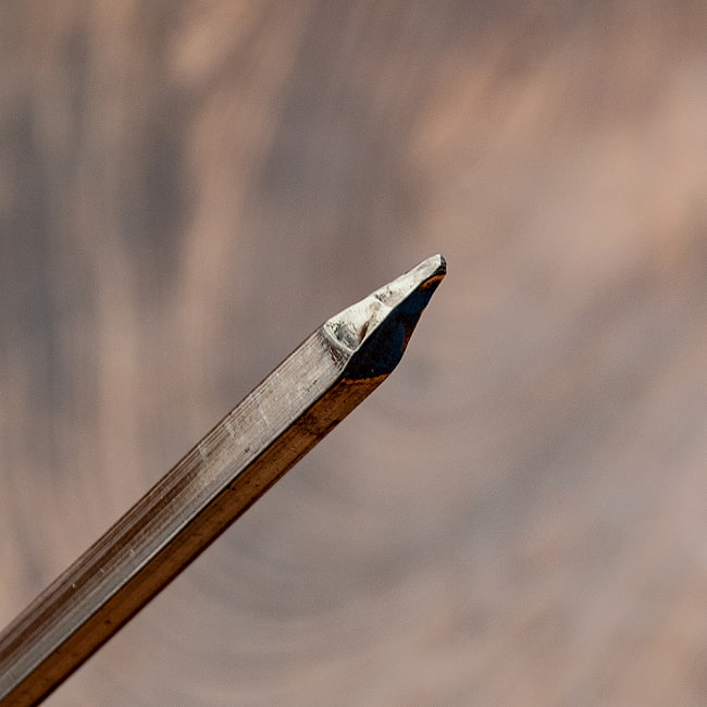 【3本セット】インドの鉄串 約60cm タンドリーチキンやシークケバブに 6 - 先端部分です。尖っているのでご注意。