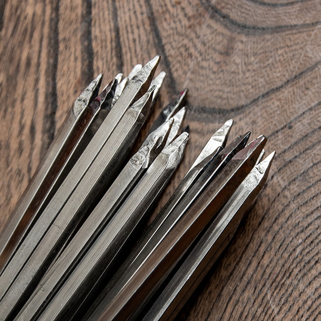 【6本セット】インドの鉄串 約60cm タンドリーチキンやシークケバブに 7 - まずまずの個体差があります。