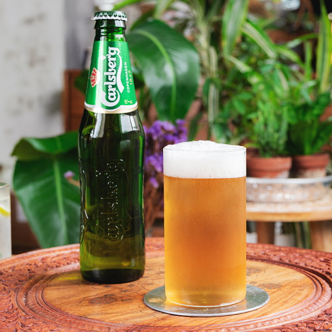 【6個セット】〔BOROSIL〕〔約350ml〕ボロシル ビジョングラス 〔ラージサイズ〕VISION GLASSES LARGE 〔並行輸入品〕洗練されたモダンなデザイン、耐熱ガラスの実力 電子レ 10 - ビールを入れた使用例です