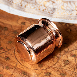 【3個セット】カッパーベイビーロタ　インドの水さし【銅製】　No.1[約4.7cm×約4.6cm] 約60ml - サブ5