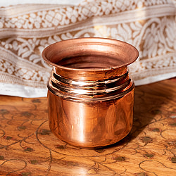 【3個セット】カッパーミニロタ　インドの水さし【銅製】　No.2[約6cm×約5.8cm] 約100ml - サブ2
