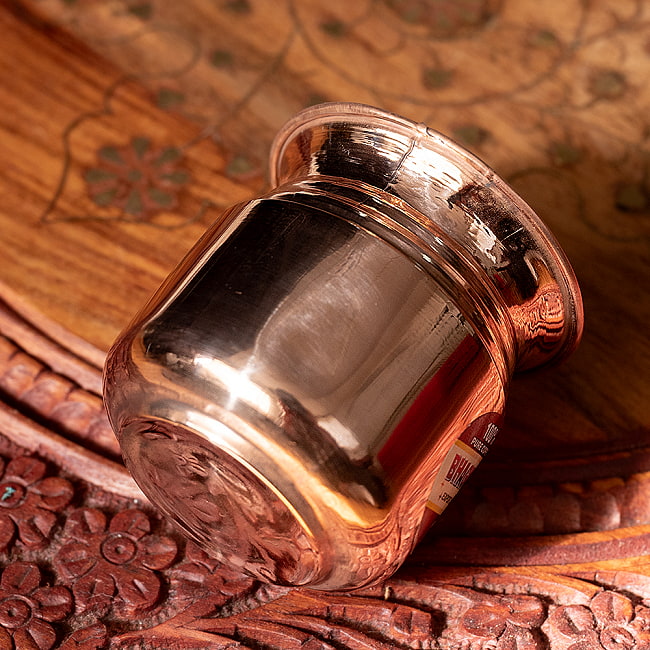 【3個セット】カッパーミニロタ　インドの水さし【銅製】　No.2[約6cm×約5.8cm] 約100ml 7 - 拡大写真です