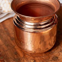 【3個セット】カッパーロタ　インドの水さし【銅製】　No.3[約6.7cm×約7cm] 約180ml - サブ3