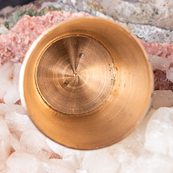 【3個セット】インドの礼拝用 ブラス製 プージャグラス カップ[約3.4cm×約3.6cm] - サブ4