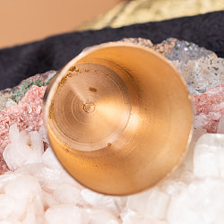【3個セット】インドの礼拝用 ブラス製 プージャグラス カップ[約4cm×約4cm] - サブ4
