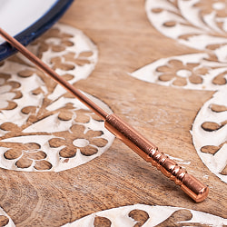 【12個セット】舌の掃除機　タン スクレーパー　本場インドの銅製　持ち手付きラージタイプ　アーユルヴェーダ式舌磨きへ - サブ4