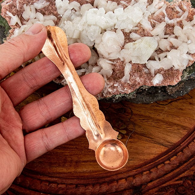 【3個セット】【祭壇用】銅製スプーン 11.5cm 6 - 手に取るとこれくらいの大きさです。