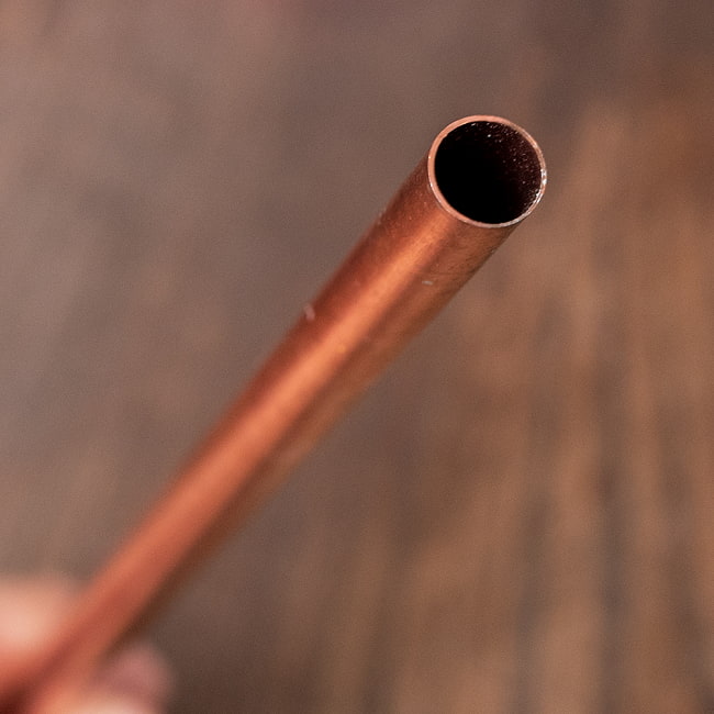 【6個セット】ヤジュニャ(Yajna)　護摩のルーツであるホーマ(Homa)の儀式に使われる銅のロングスプーン 長さ：約30cm 7 - 中は空洞になっています